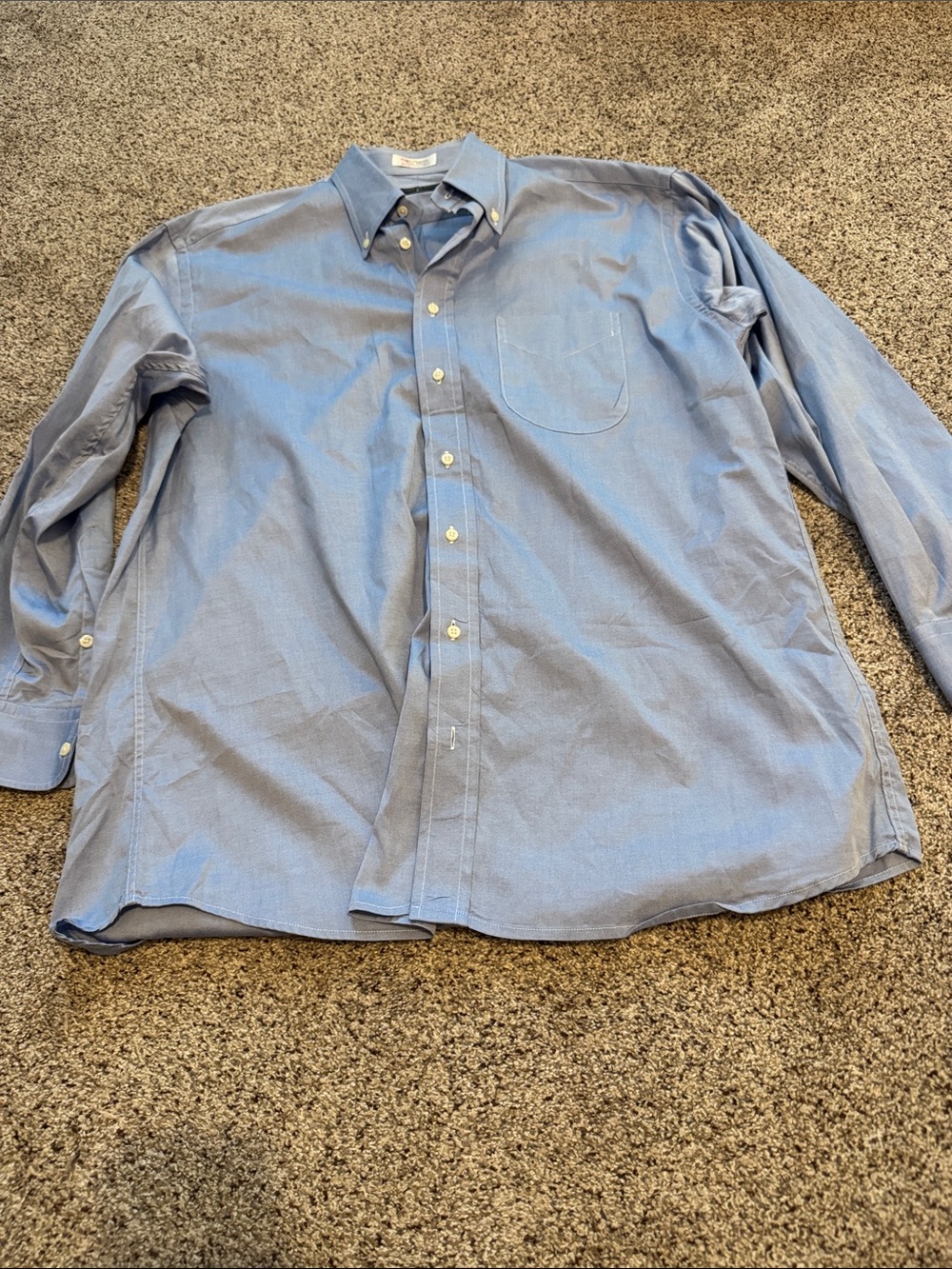 Gitman Brothers Men’s Oxford Dress Shirt in Light Blue size 16.5-33 made in USA